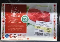 Mängden socker i 2 Pavés Halal