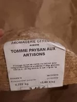 Mängden socker i Tomme paysan aux artisons