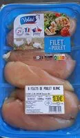 Mängden socker i 6 Filets de poulet blanc