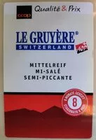 Mängden socker i Le Gruyère AOP