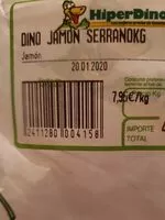 Mängden socker i Dino jamón serrano