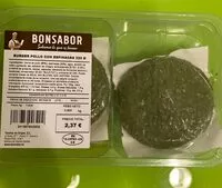 Mängden socker i Burger pollo con espinacas