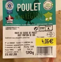 Mängden socker i Hauts de cuisses de poulet avec portion de dos