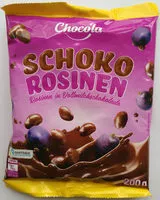 Mängden socker i Schokolade Rosinen