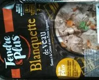 Mängden socker i Blanquette de veau sauce à la crème et aux petits légumes