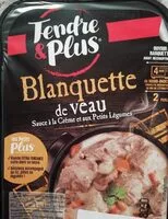 Mängden socker i Blanquette de veau à la crème et petits légumes