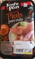 Mängden socker i Pieds de porc cuits