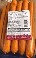 Mängden socker i Saucisse de francfort