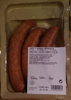 Mängden socker i saucisses cuites fumées d'alsace