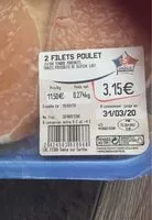 Mängden socker i Filet de poulet