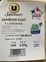 Mängden socker i Jambon cuit