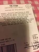 Mängden socker i Fromage de tète persillé