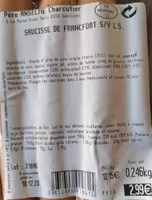 Mängden socker i Saucisse de francfort