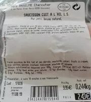 Mängden socker i Saucisson cuit à l'ail