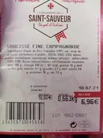 Mängden socker i saucisse fine campagne