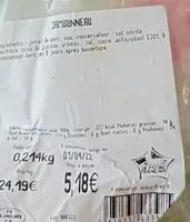 Mängden socker i Jambonneau