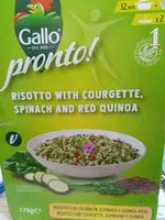 Mängden socker i Risotto con calabacín, espinaca y quinoa roja