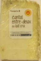 Mängden socker i Cantal entre-deux au lait cru