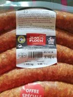 Mängden socker i Saucisses fumées supérieures à cuire
