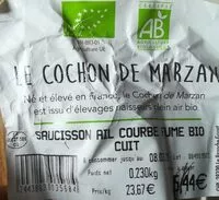 Mängden socker i Saucisson ail courbe fumé Bio cuit