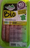 Mängden socker i Saucisse nature de volaille bio