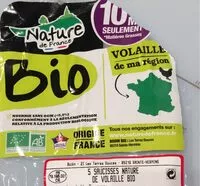 Mängden socker i Saucisses de volaille Bio