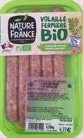 Mängden socker i Saucisse nature de volaille fermière