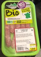 Mängden socker i Saucisses nature de volaille bio