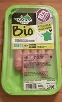 Mängden socker i Saucisses nature de volaille bio