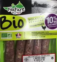 Mängden socker i Saucisses de volaille herbes bio