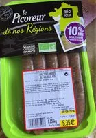 Mängden socker i Saucisses herbes de volaille bio