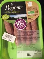 Mängden socker i 5 saucisses de volaille aux herbes biologique