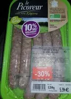 Mängden socker i Saucisses volaille aux herbes biologiques