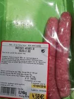 Mängden socker i Saucisses nature de volaille bio