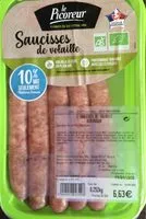 Mängden socker i Saucisses de volaille