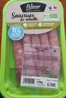 Mängden socker i Saucisses de volaille