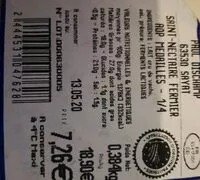 Mängden socker i Saint nectaire fermier