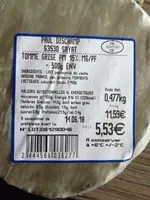 Mängden socker i Tomme de montagne