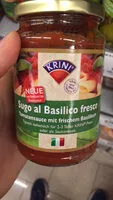 Mängden socker i Krini  Sugo al Basilico fresco sauce tomate au basilic frais