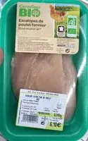 Mängden socker i Escalope extra fine de poulet bio