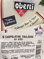 Mängden socker i Chipolatas toulouse aux herbes