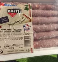 Mängden socker i 6 chipolatas Toulouse