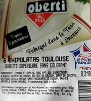 Mängden socker i Chipolatas Toulouse