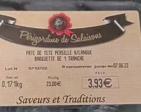 Mängden socker i Pâté de tête persillé