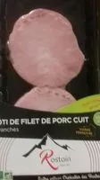 Mängden socker i Rôti de filet de porc cuit bio