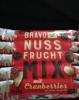 Mängden socker i Nuss frucht mix mit cranberry