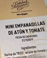 Mängden socker i Mini empanadilla de atun y tomate