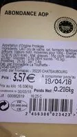 Mängden socker i Abondance AOP