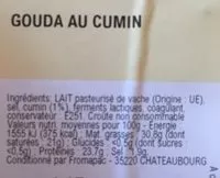 Mängden socker i Gouda au cumin
