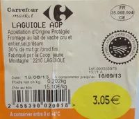Mängden socker i Laguiole AOP (30% MG)